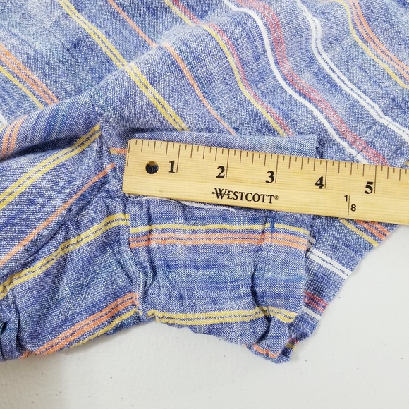 Lili Sport Striped Linen Blend Shorts Pants Plus Size 3X - Picture 7 of 14